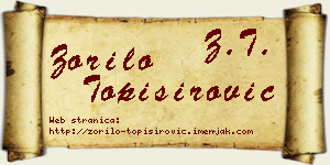 Zorilo Topisirović vizit kartica